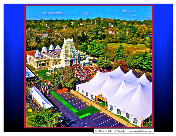 Indian Hindu Temple  /Aerial photo  © mike oransky