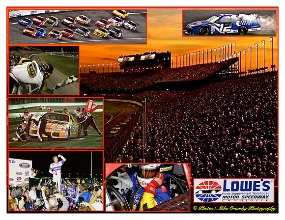 Lowe's Motor Speedway Charlotte NC. / CarQuest 300 .  Photos Mike Oransky